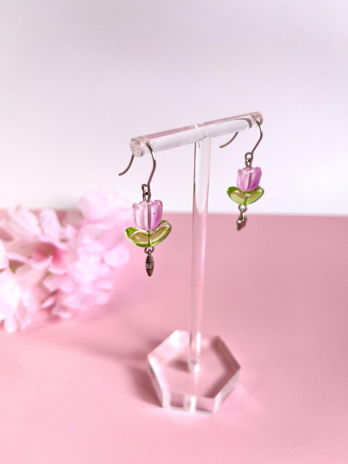 Tulip Bead Earrings - silverstar.nz