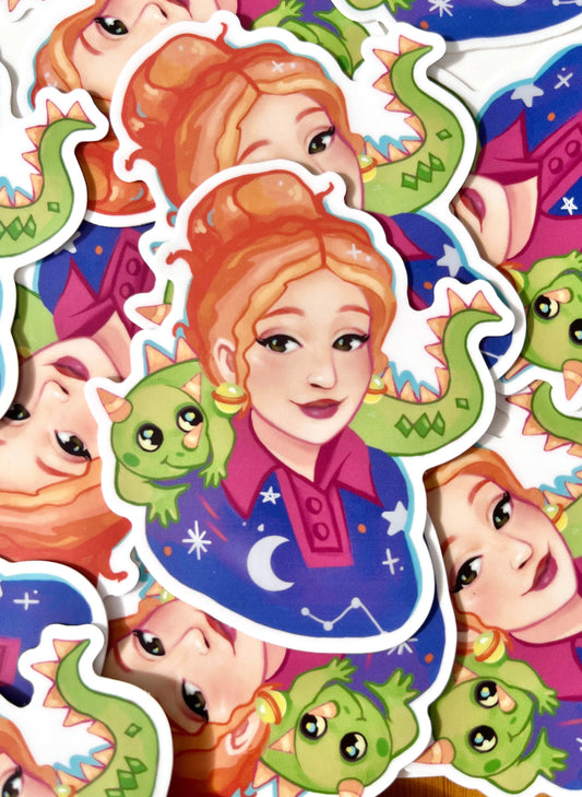 Miss Frizzle Sticker - silverstar.nz