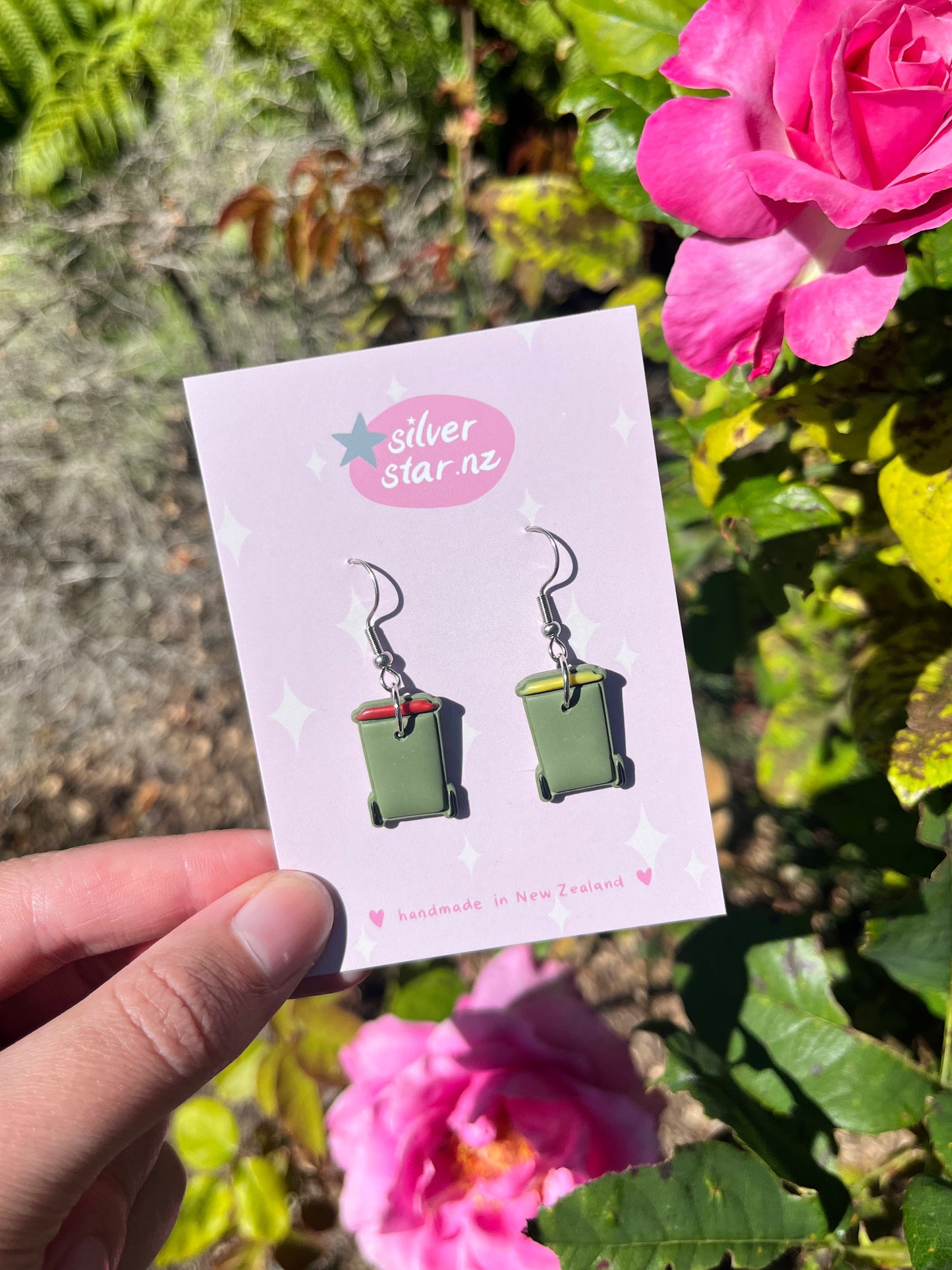 Rubbish Bin Polymer Clay Earrings