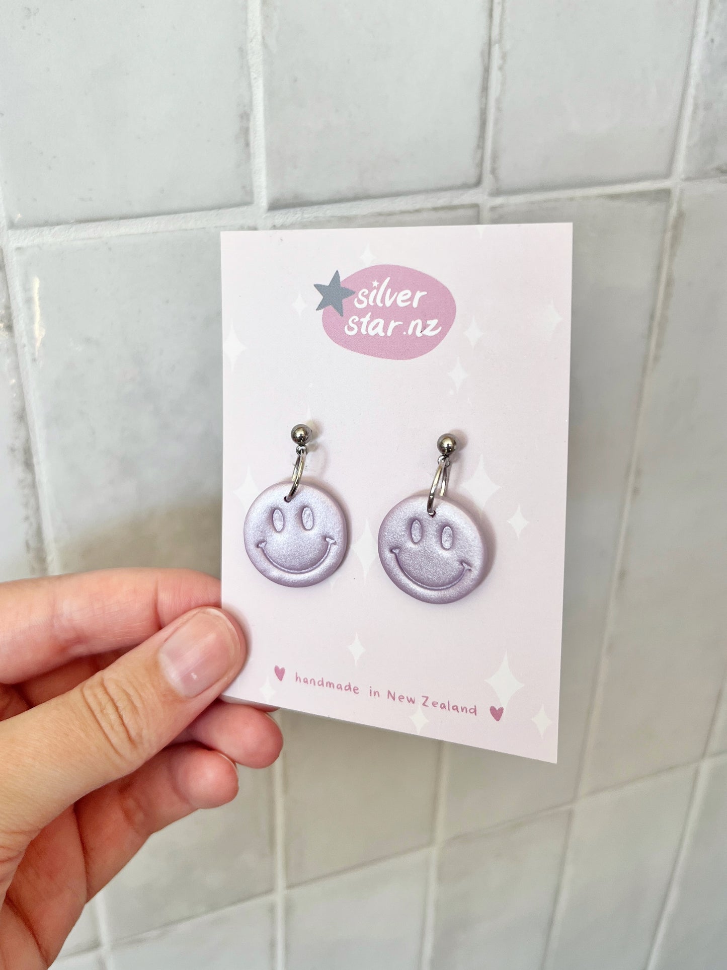 Smiley Polymer Clay Earrings