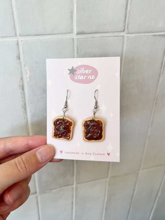 Nutella Toast Polymer Clay Earrings