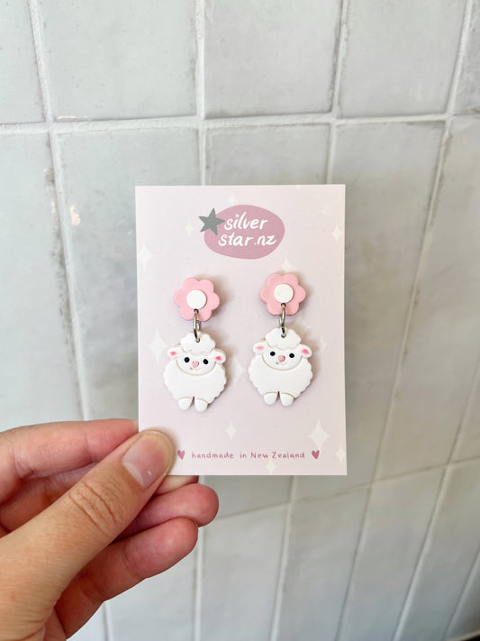 Sheep Polymer Clay Earrings