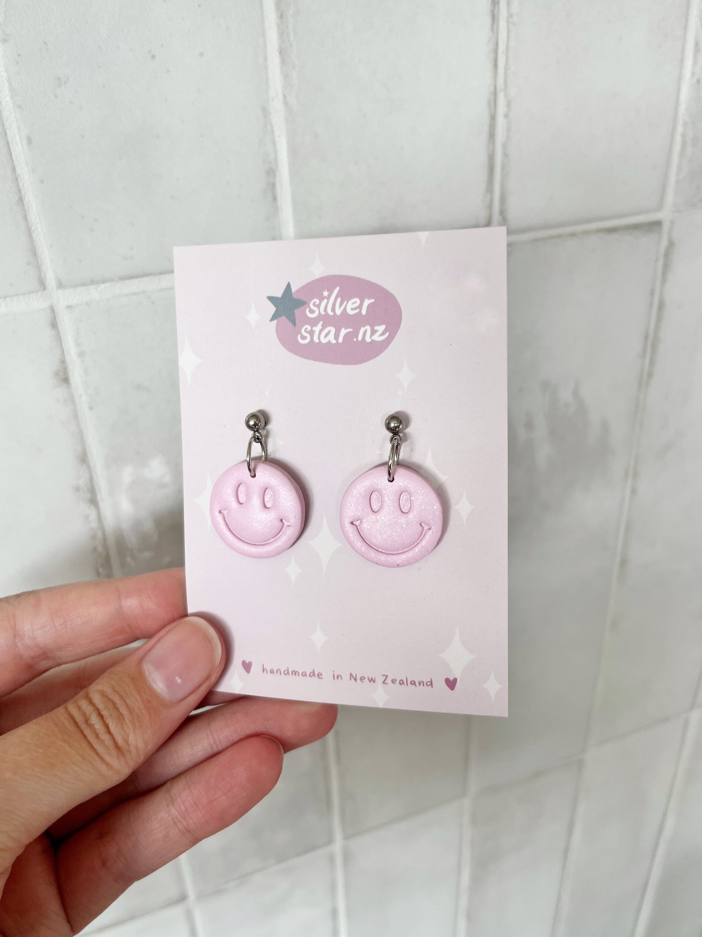 Smiley Polymer Clay Earrings