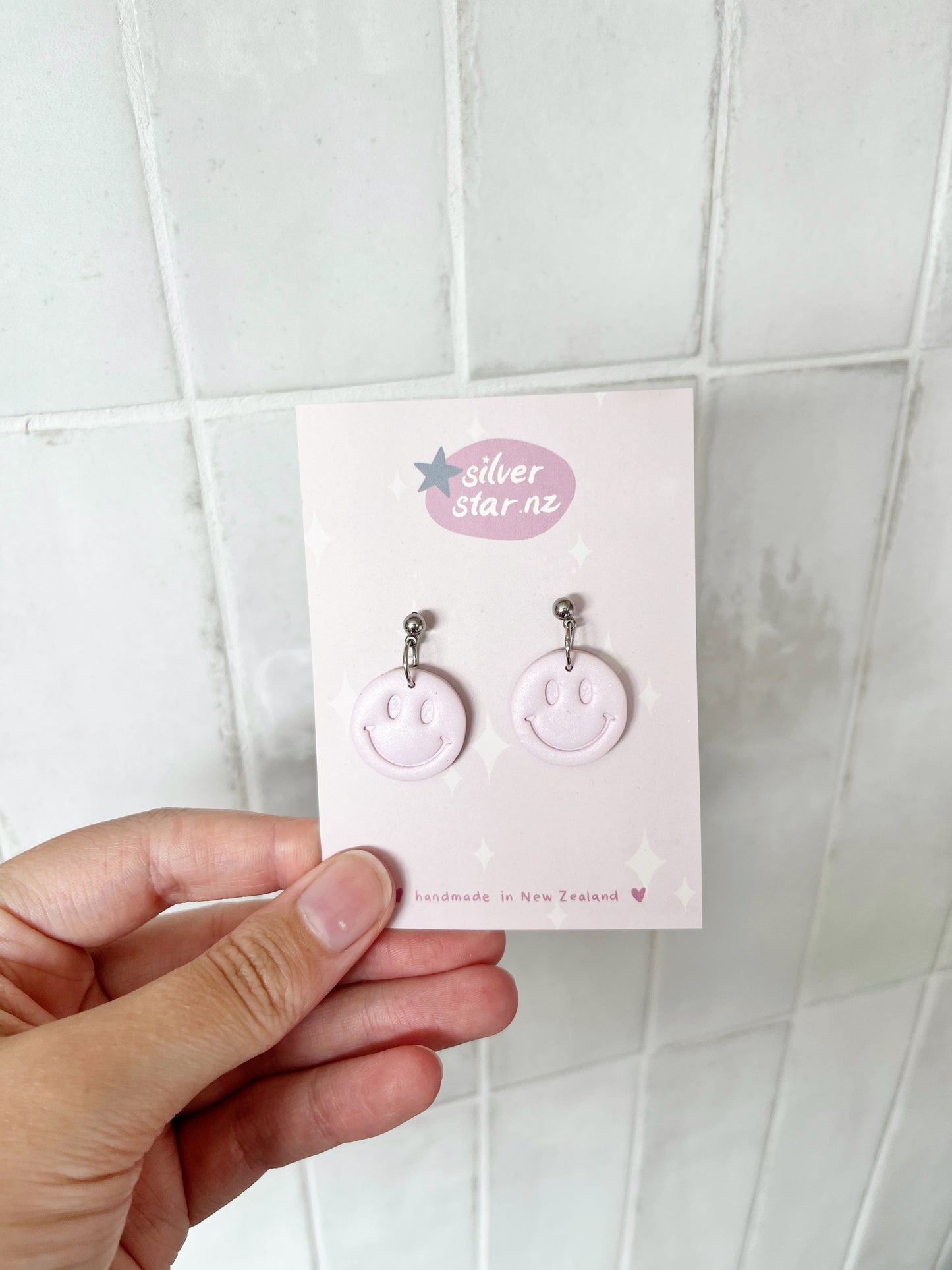Smiley Polymer Clay Earrings