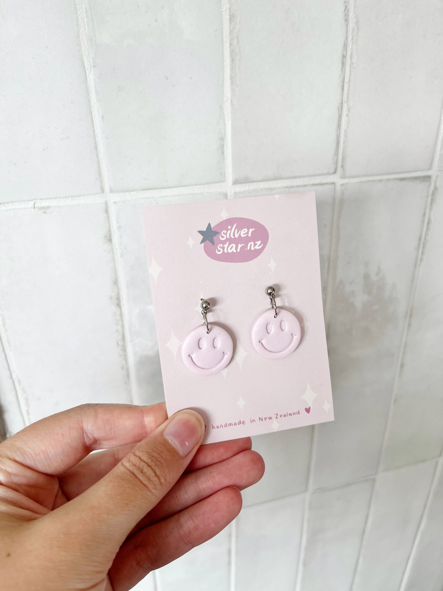 Smiley Polymer Clay Earrings