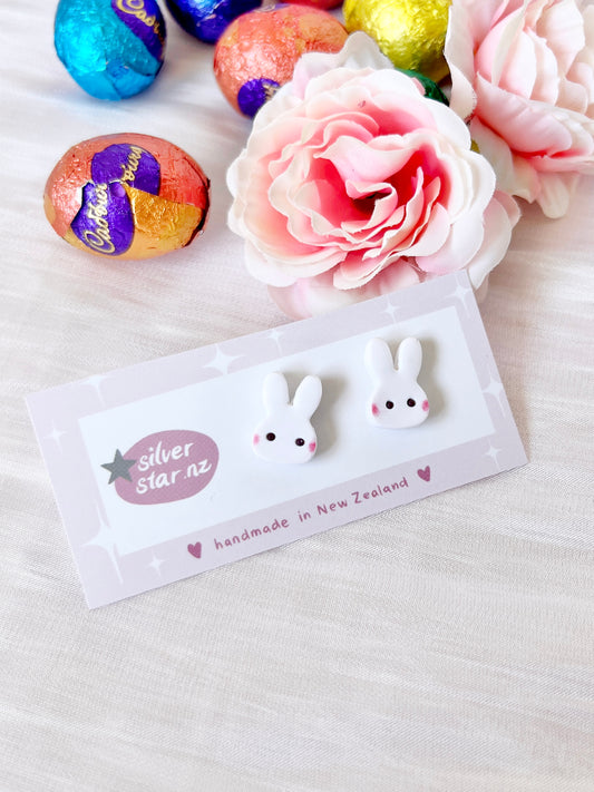 Rabbit Polymer Clay Studs