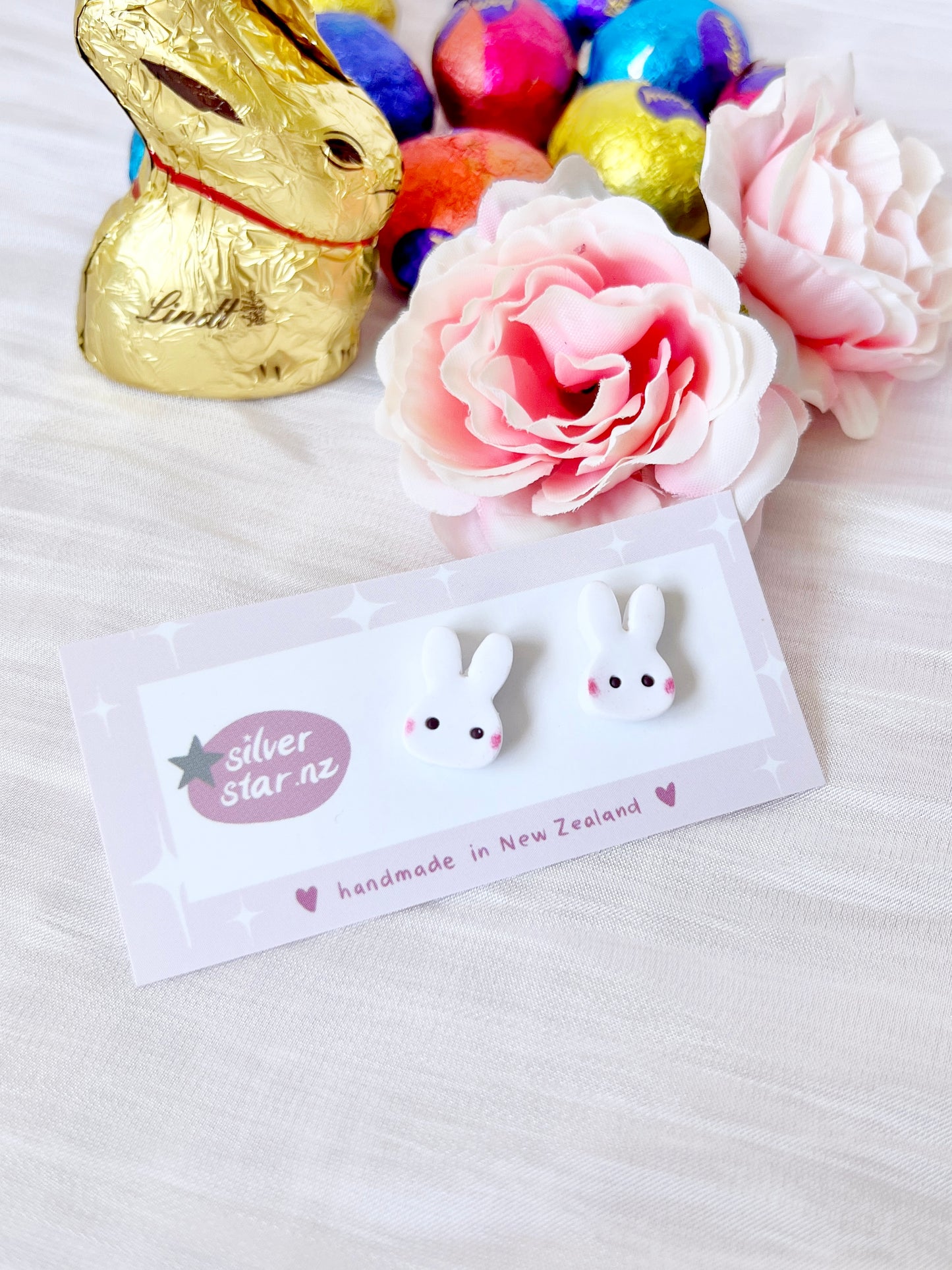 Rabbit Polymer Clay Studs