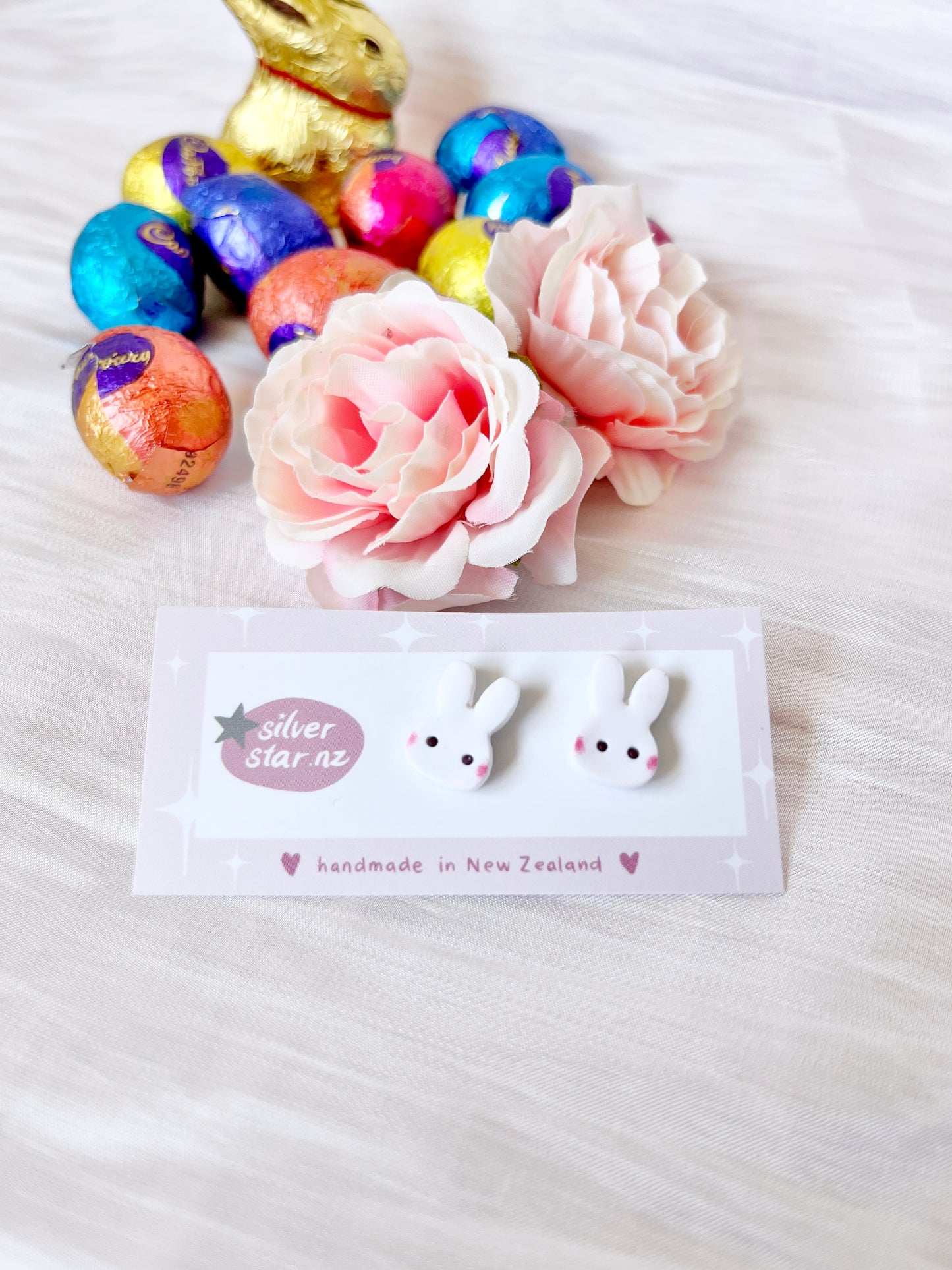 Rabbit Polymer Clay Studs