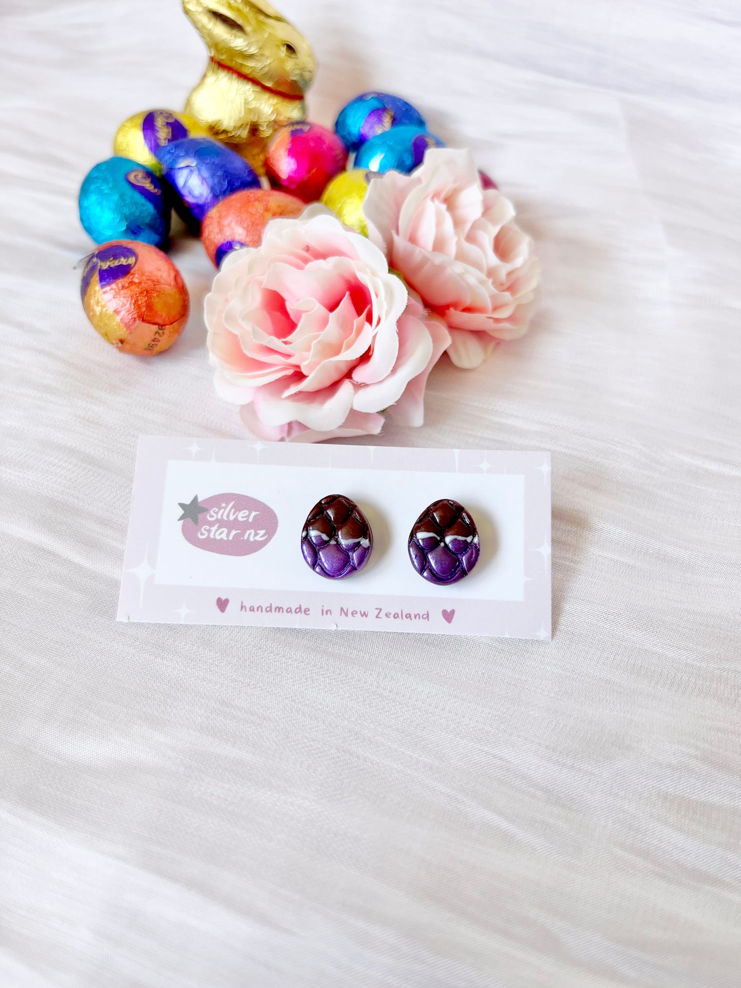 Easter Egg Polymer Clay Studs