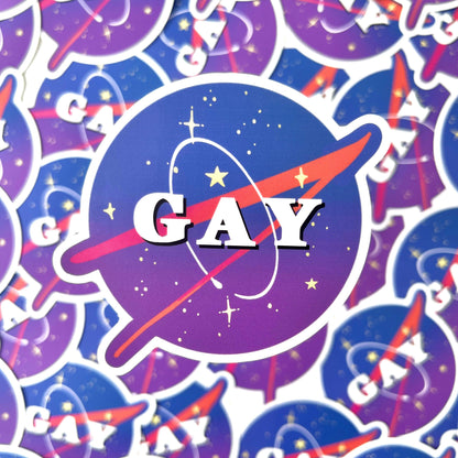 Gay Space Sticker - silverstar.nz