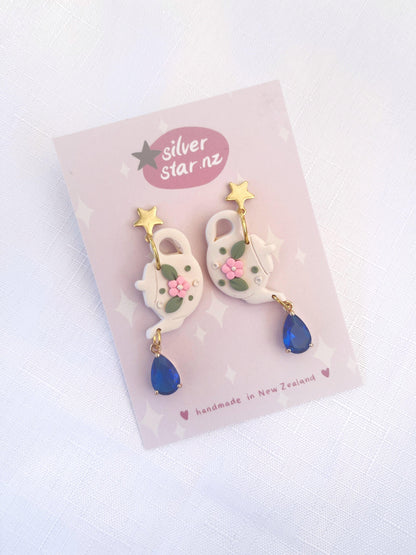 Tea Pot Polymer Clay Earrings - silverstar.nz