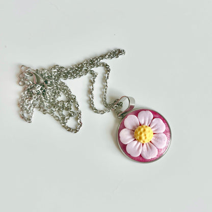 Soft Petal Polymer Clay Necklace - silverstar.nz