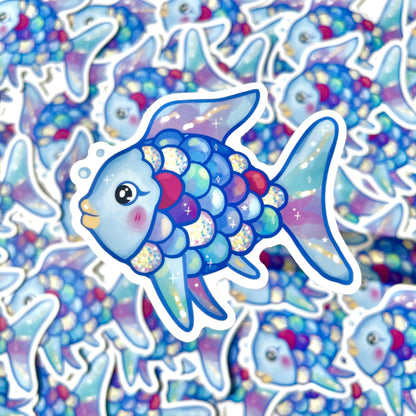 Rainbow Fish Sticker - silverstar.nz