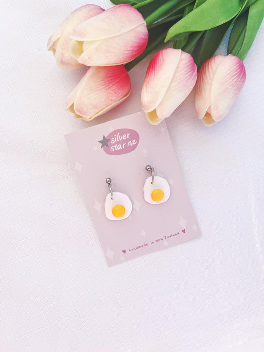 Egg Polymer Clay Earrings - silverstar.nz