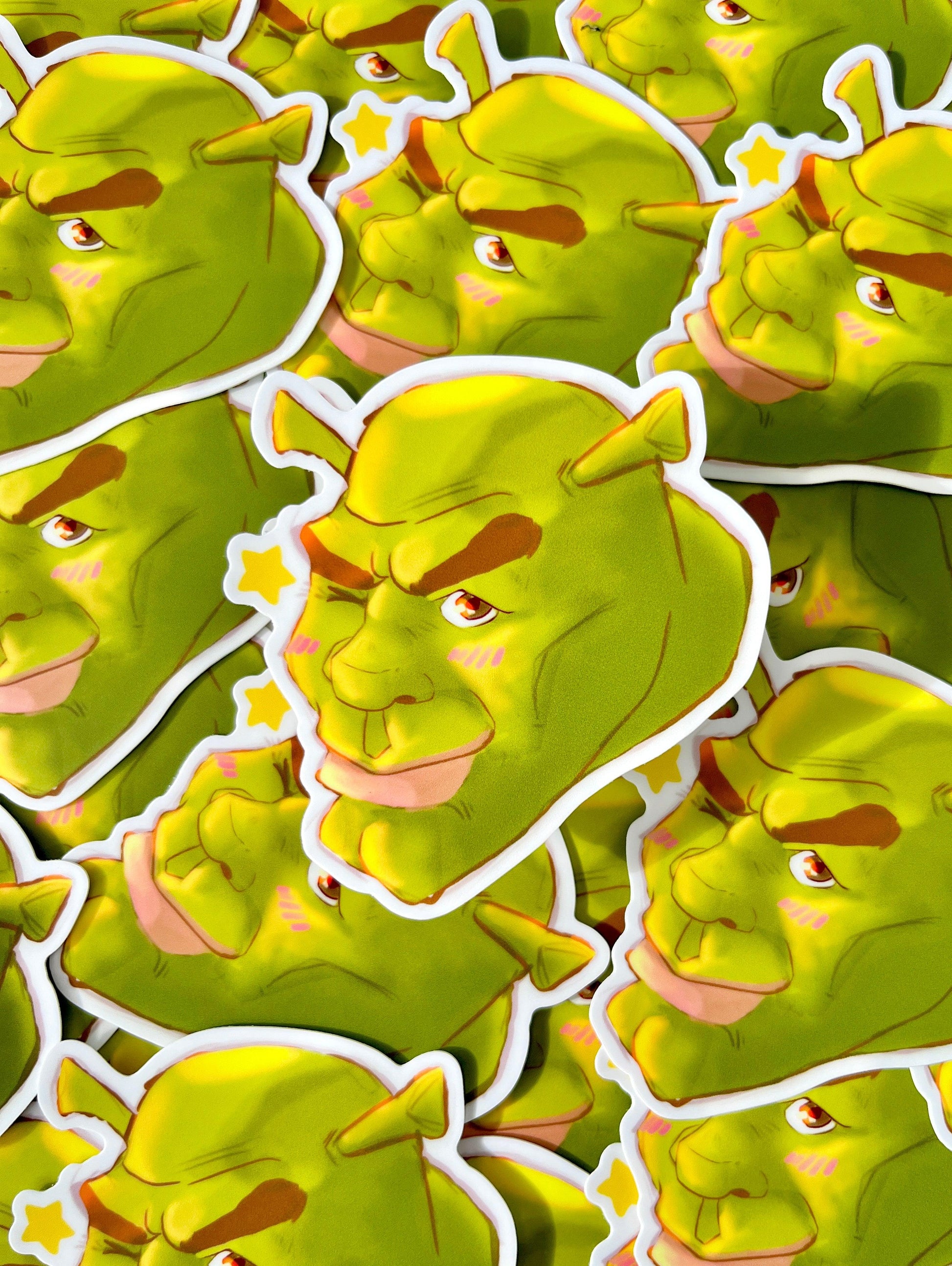 Handsome Shrek Sticker | Silverstar.nz – silverstar.nz