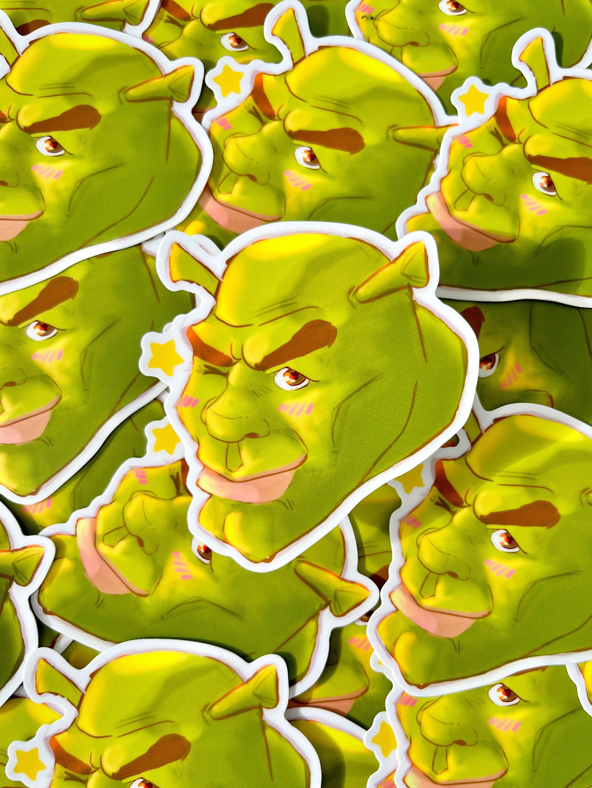 Handsome Shrek Sticker - silverstar.nz