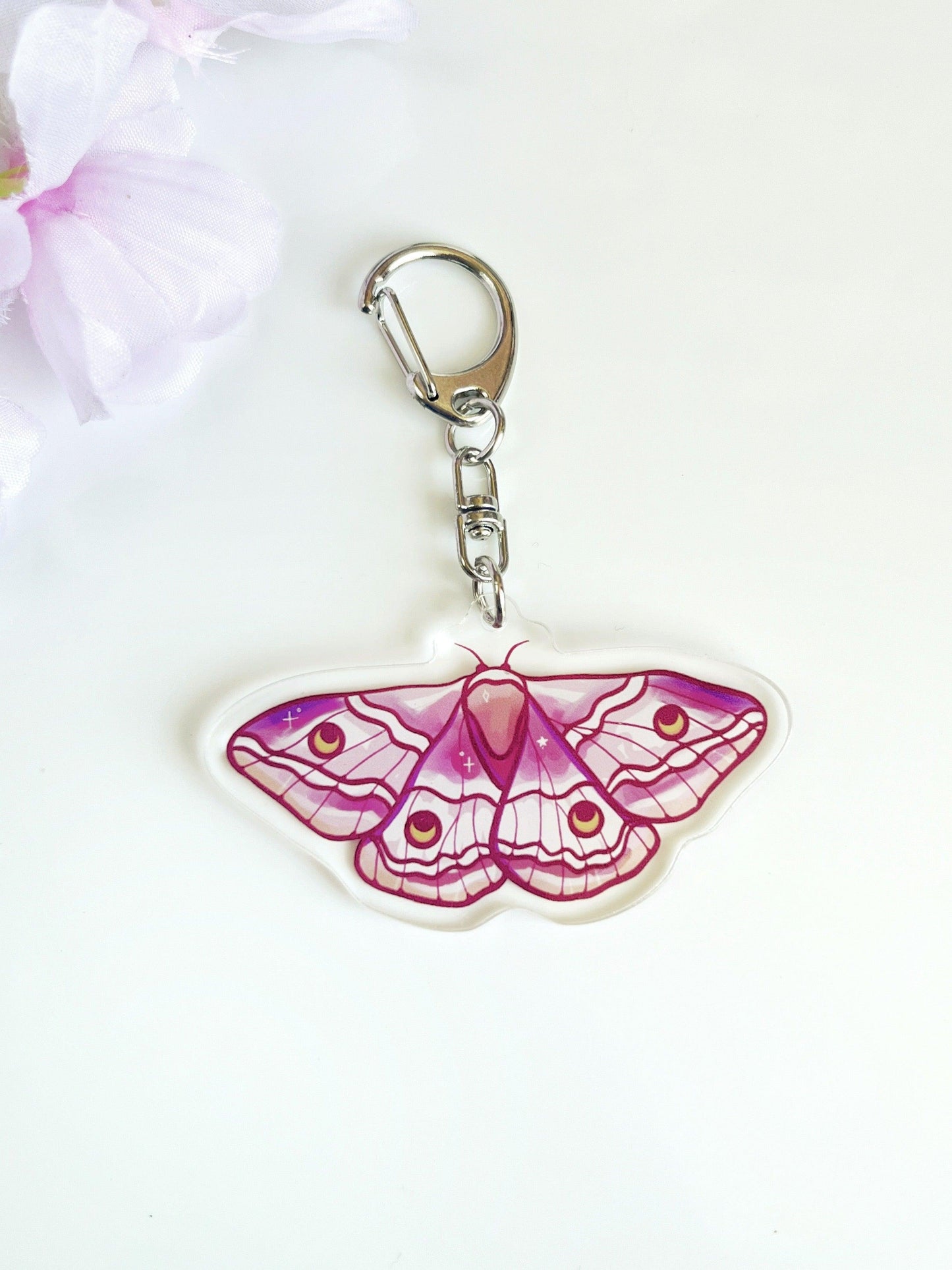 Moth Acrylic Keyring - silverstar.nz