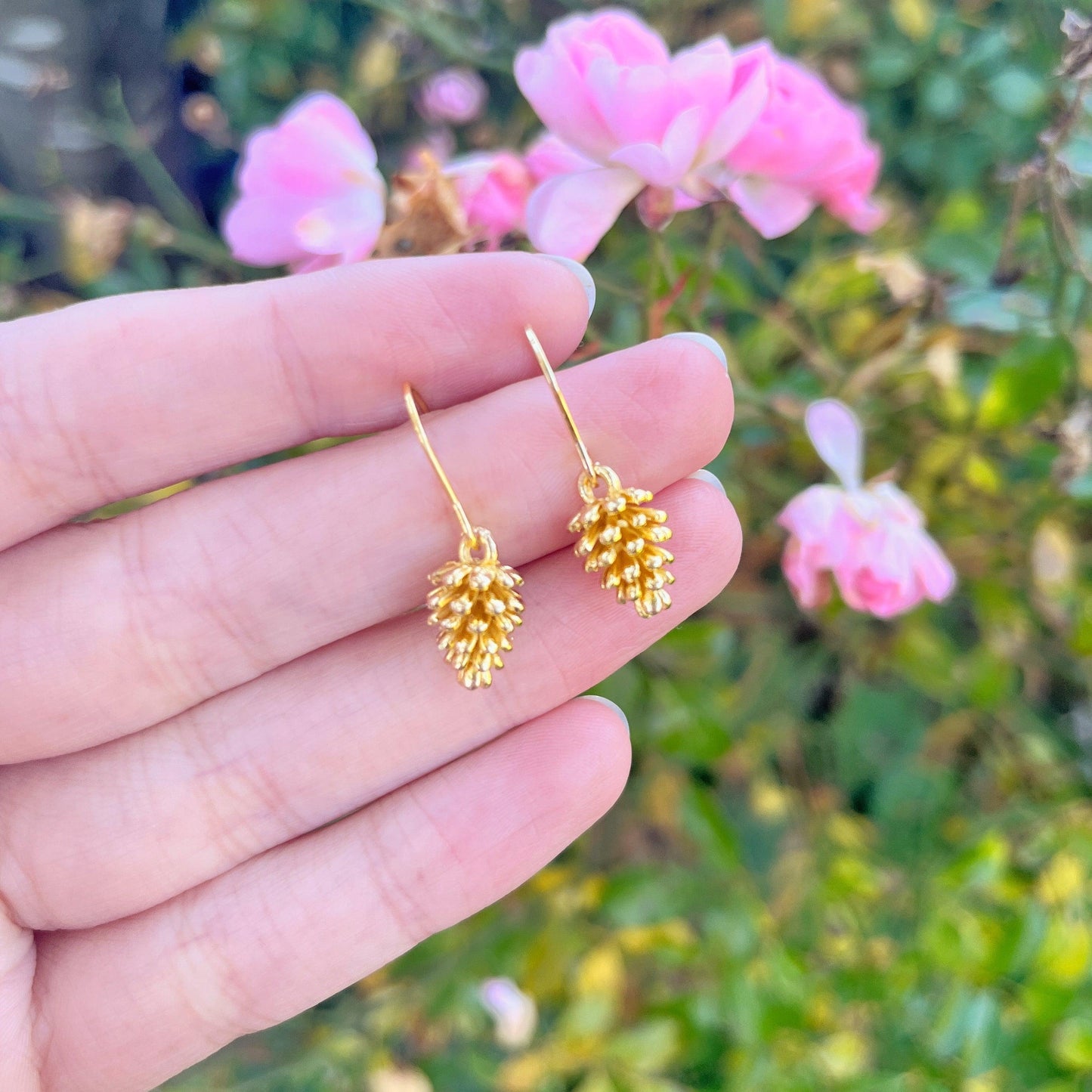 Pine Cone Earrings - silverstar.nz