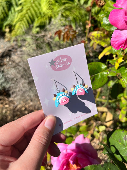 Chopper Hat One Piece Polymer Clay Earrings