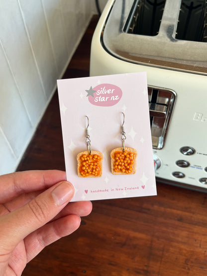 Beans on Toast Polymer Clay Earrings