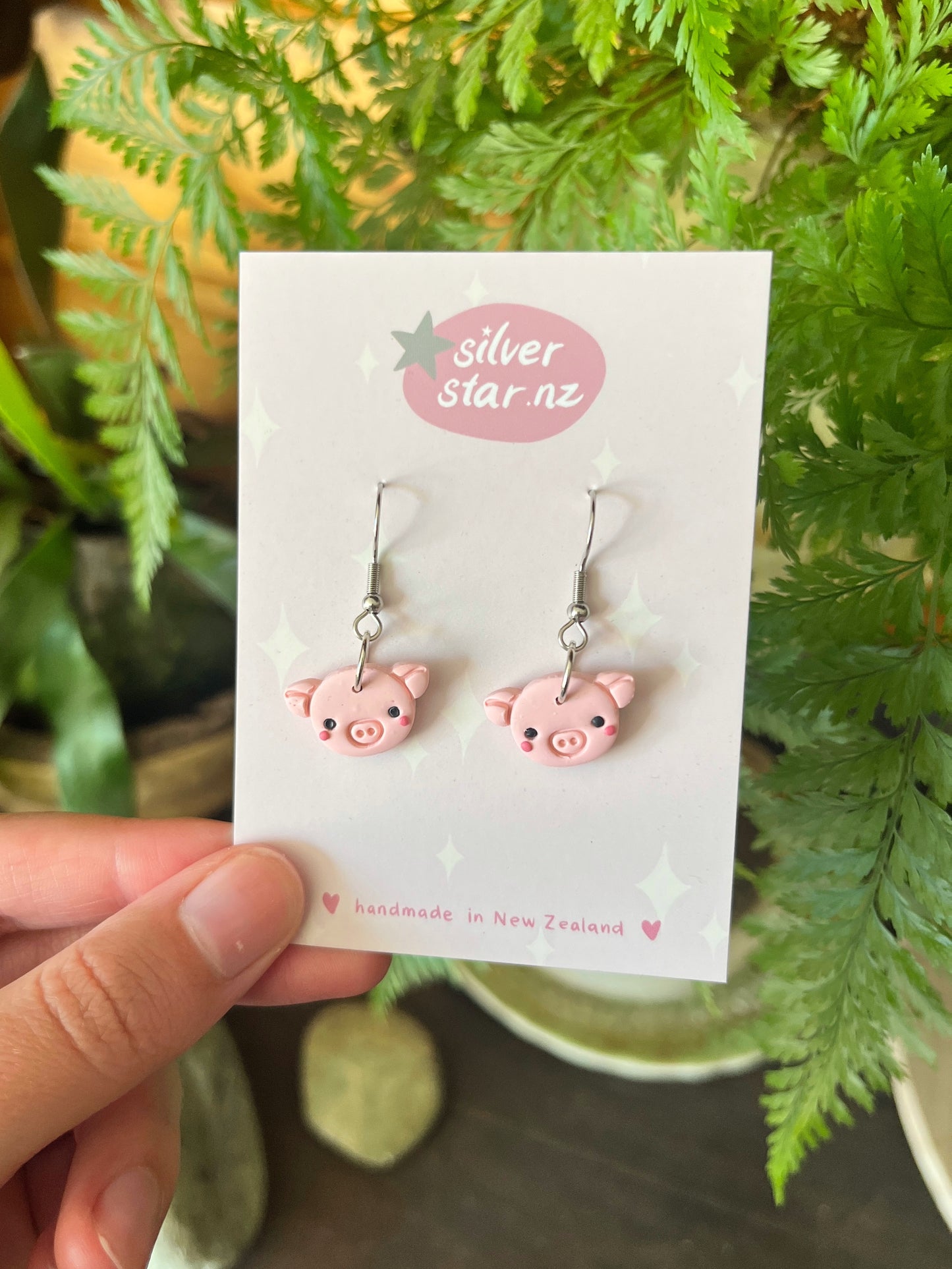 Mini Pig Polymer Clay Earrings