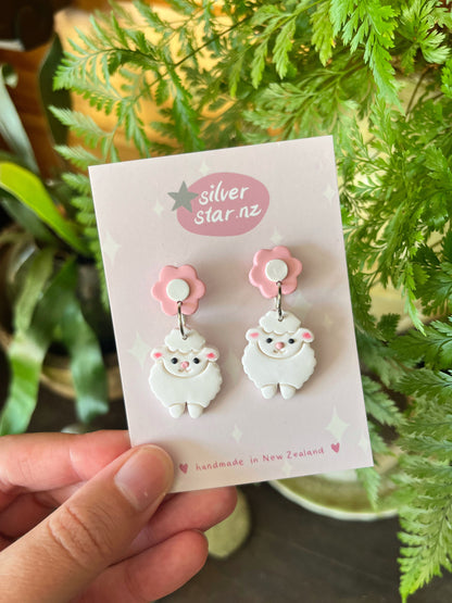 Sheep Polymer Clay Earrings