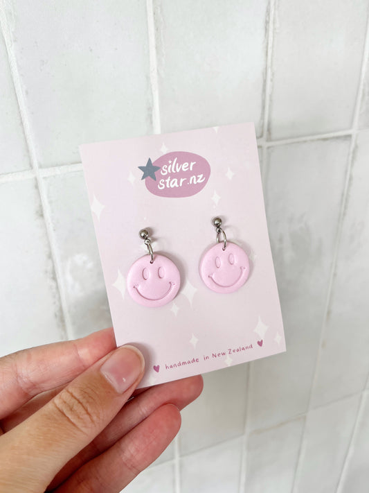 Smiley Polymer Clay Earrings
