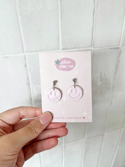 Smiley Polymer Clay Earrings