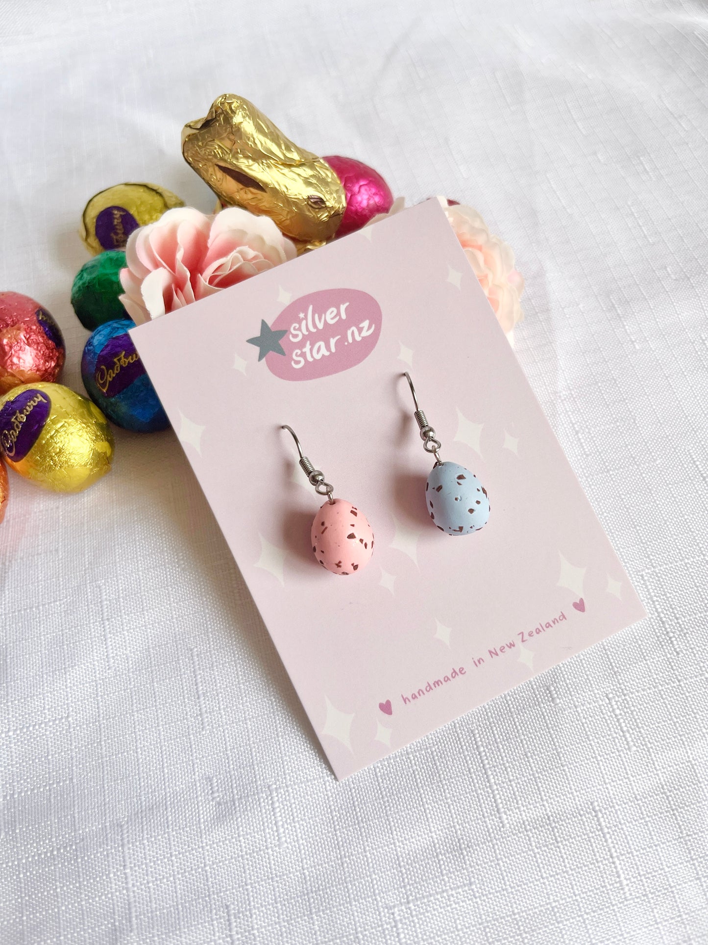 Mini Egg Polymer Clay Earrings