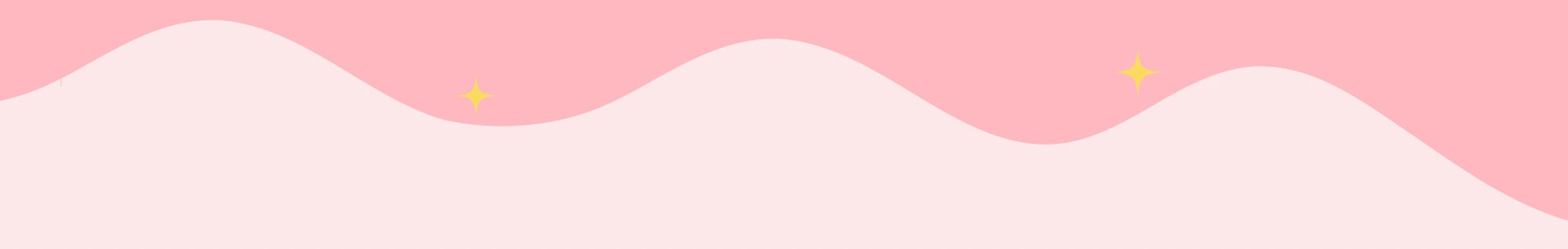 Pink wavy Background Banner with stars